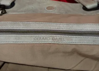 Bolso Gerard Darel Beige/Gris Piel