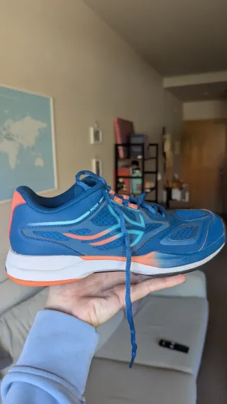 Zapatillas pádel mujer azul/naranja T38