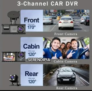CÁMARA PARA COCHE 3 LENTES + (TARJETA 64 GB)
