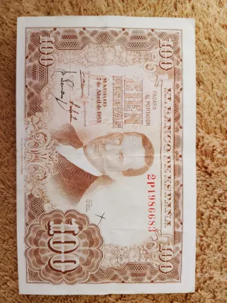 Billete 100 pesetas 1953
