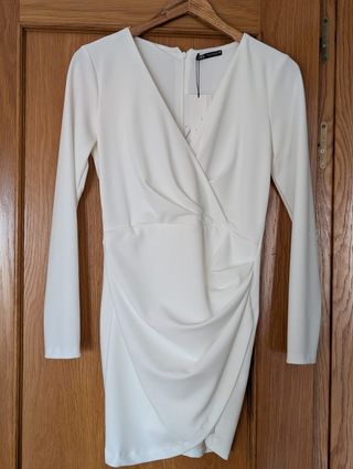 Vestido ZARA blanco largo M/38/10 sin estrenar
