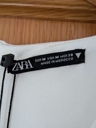 Vestido ZARA blanco largo M/38/10 sin estrenar