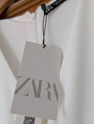 Vestido ZARA blanco largo M/38/10 sin estrenar