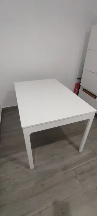 Mesa Comedor Blanca Extensible 120x80 a 180x80