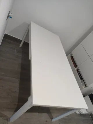 Mesa Comedor Blanca Extensible 120x80 a 180x80
