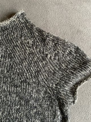 Chaleco punto mohair jaspeado