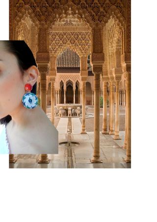 Pendientes de Granada, pendientes cerámica, joyas