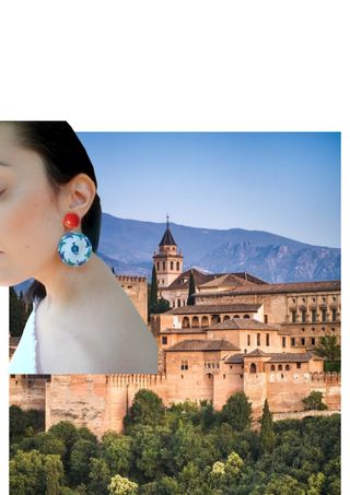 Pendientes de Granada, pendientes cerámica, joyas
