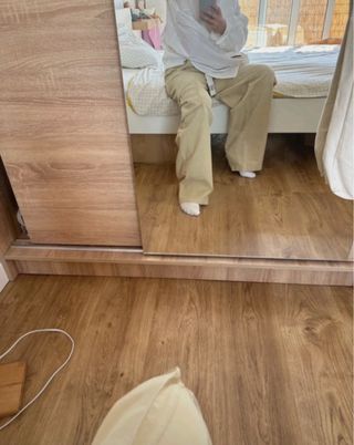 Pantalones Cargo Zara Beige