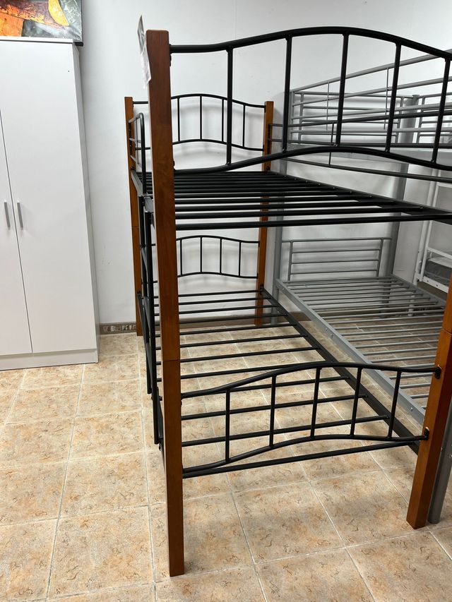 Litera doble madera y metal