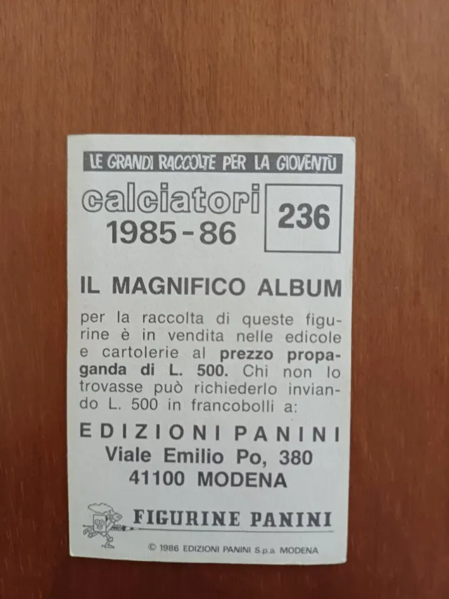 Figurina Calciatori Panini 1985-86 Gianluca Vialli