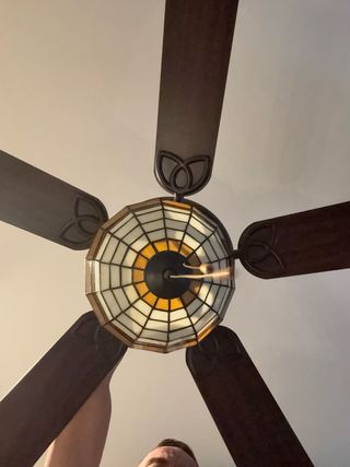 Lámpara Ventilador Techo Diseño Tiffany
