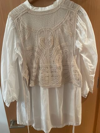 Vestido Zara Chaleco Punto Talla M Nuevo