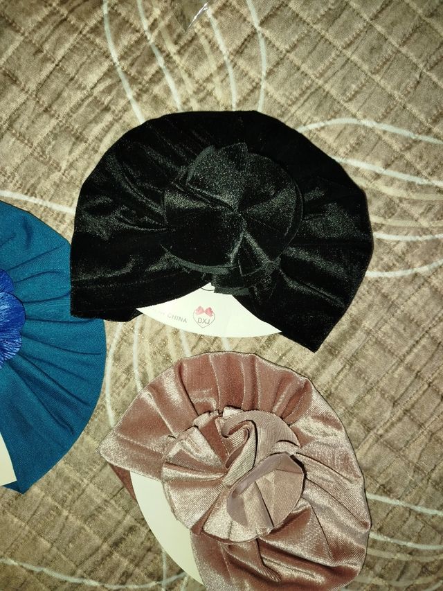 Copricapo neonata turbante fiore