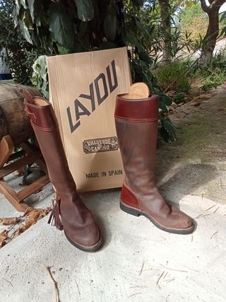 Botas de montar de cuero marrón