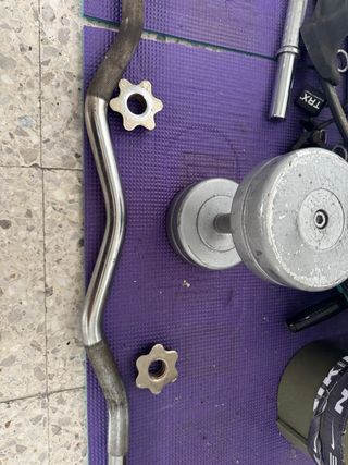 Mancuerna 12kg y Barra Z