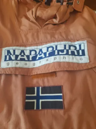 Giubbotto uomo Napapijri con cappuccio arancione