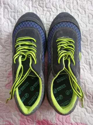 Zapatos de seguridad azules y verdes unisex