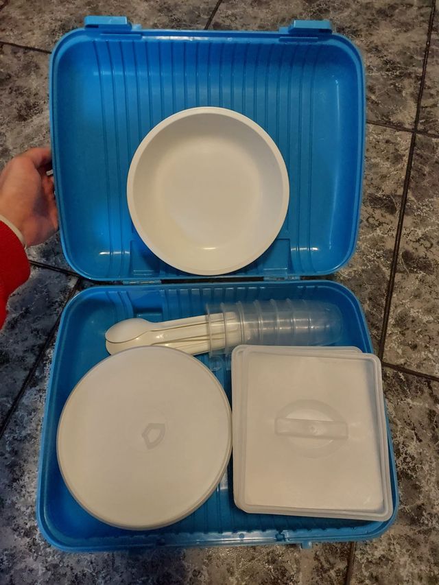 Valigia da viaggio blu vintage