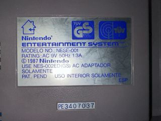 Nintendo Entertainment System NES PAL España  1987