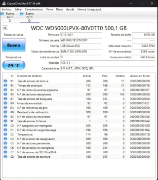 Disco Duro 2.5" 500GB Western Digital Blue SATA II