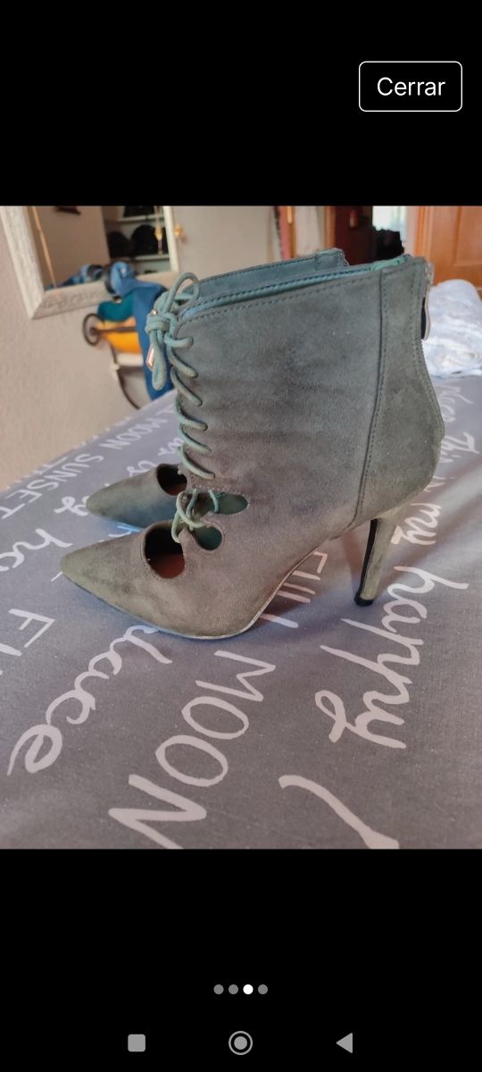 Botín Antelina Verde Talla 38