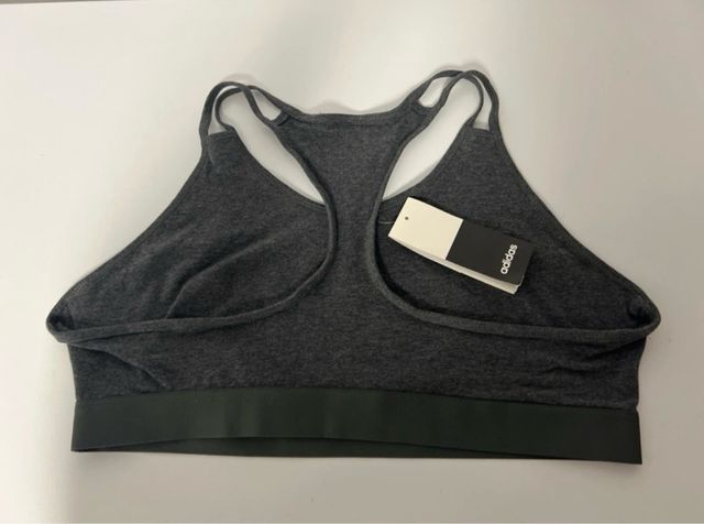Sujetador deportivo Adidas gris