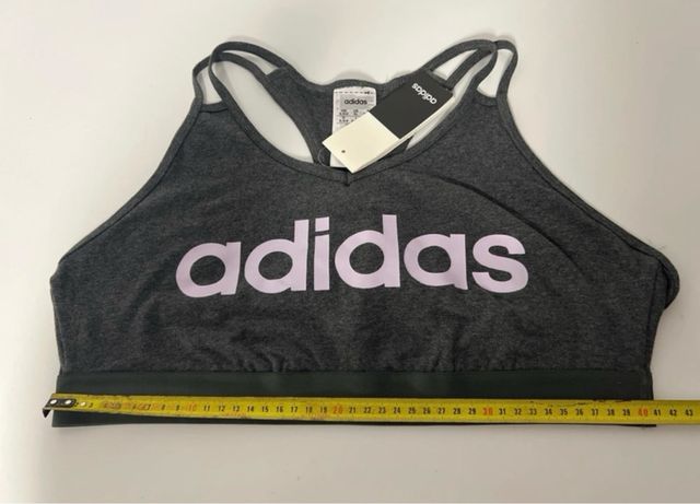 Sujetador deportivo Adidas gris