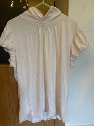 Blusa mujer cuello alto drapeado