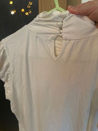 Blusa mujer cuello alto drapeado