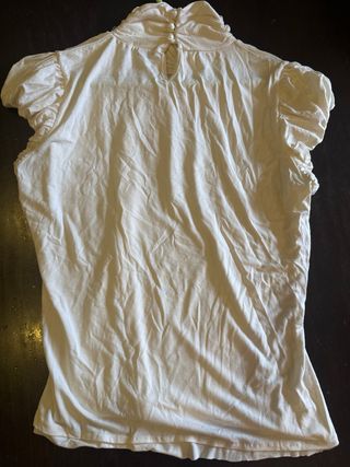 Blusa mujer cuello alto drapeado