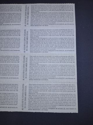 Cupones Once y Lotería Nacional Antiguos