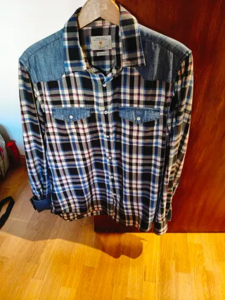 Camisa Zara cuadros regular fit M
