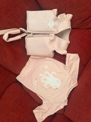 Conjunto Chaleco y Camiseta Monneka Rosa