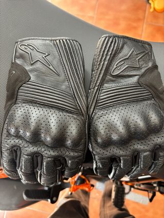 Guantes Moto Alpinestars mustangs v2. Negros piel