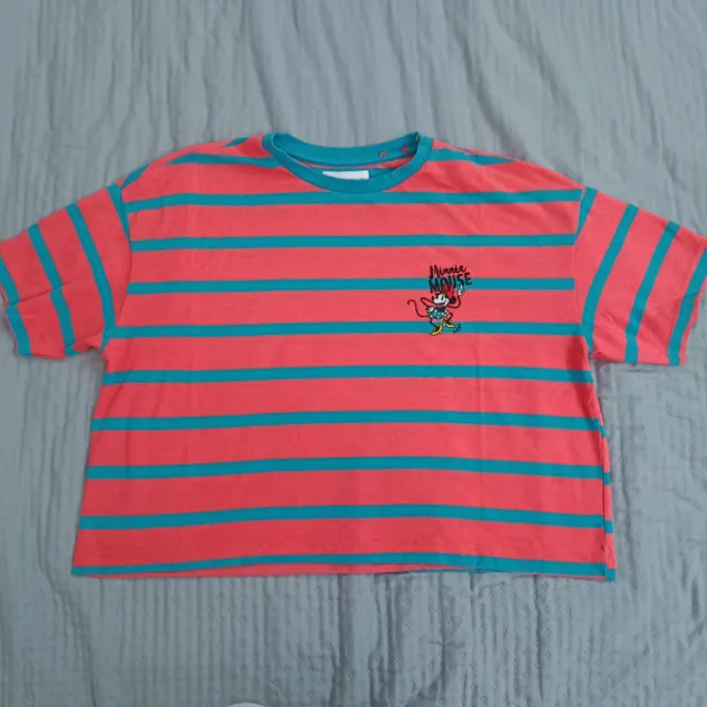 Camiseta Crop Rayas Disney Minnie Mouse
