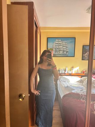 Vestido largo vaquero
