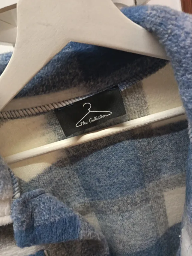 Sobrecamisa cuadros azul y blanco