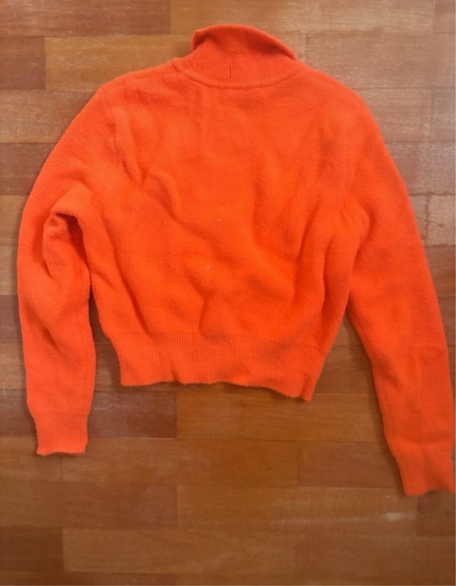 Jersey de punto cuello alto naranja