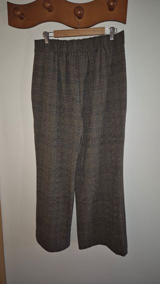 Pantalón ancho de cuadros xl