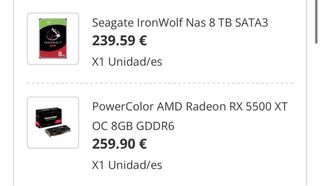 PC i9-9, 32gb RAM y RX5500