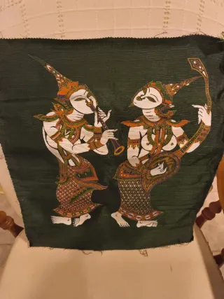 Tapiz Tailandés Seda Pintado a mano 45x53cm