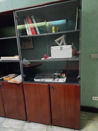 Mueble de oficina madera y cristal HASTA 30OCT 