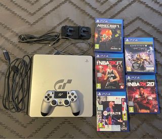 PS4 Slim 1TB Blanca + 5 Juegos