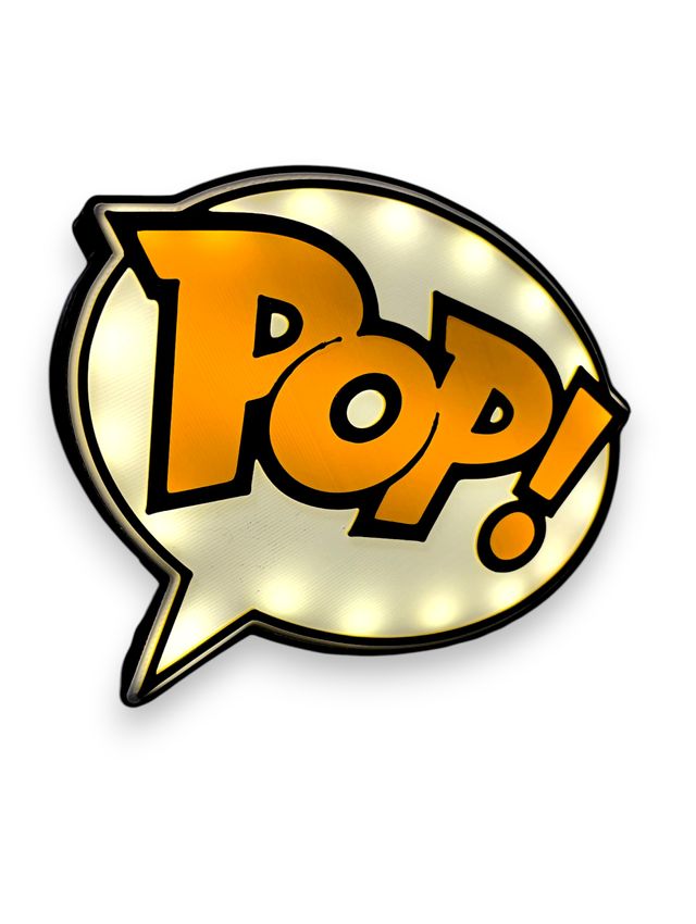 Funko Pop cartel o letrero luminoso