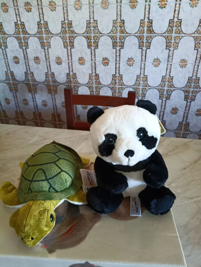Peluche Tartaruga e Panda