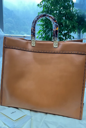 Borsa Fendi Sunshine marrone e oro