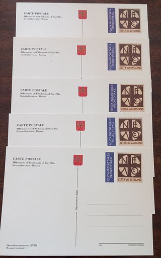 5 Cartoline Millenario Abbazia S.Nilo 1004-2004