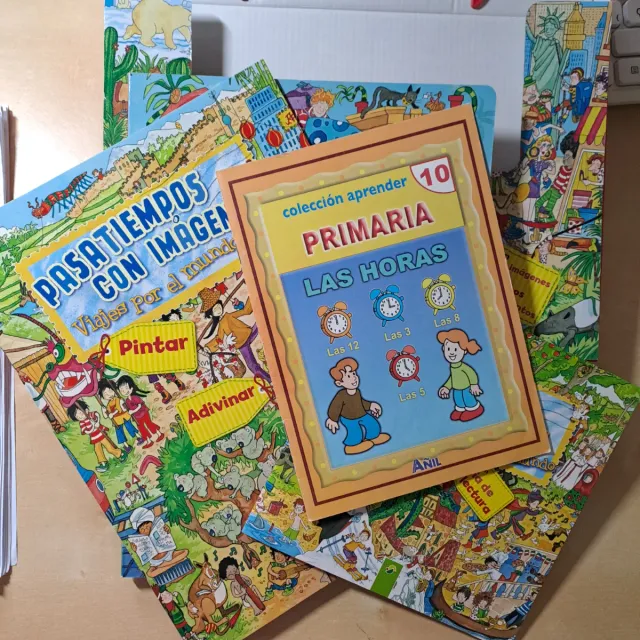 Maletín actividades niños: cuentos, pasatiempos...