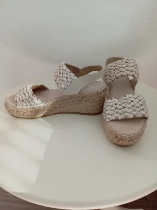 Zapatos esparto Juncal Aguirre beige/blanco